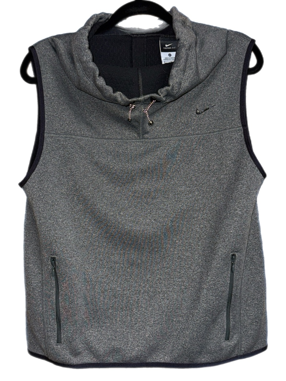 Nike - ThermaβFit Gray Sleevelessβ Vest Menβs Medium β Zip Pockets